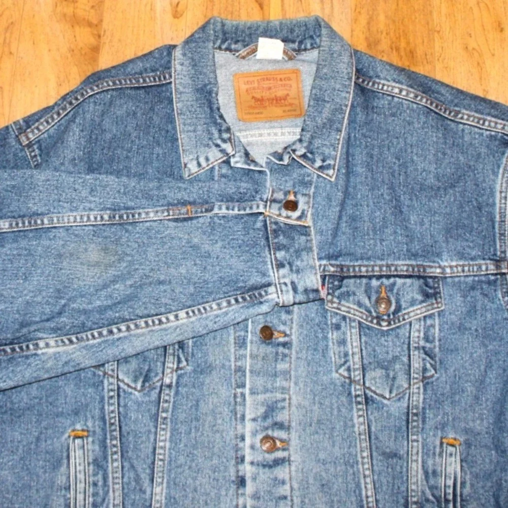 Levi's Vtg 90's Denim Trucker Jacket Mens XL Blue 70507-4890 Western Casual